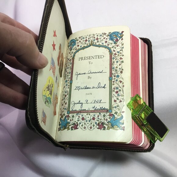 Holy Bible Illustrated KJV Self-Pronouncing Edition Zippered World Pub Vintage - Picture 8 of 15